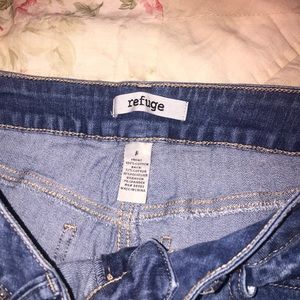 blue Jean pants with little rips, size 6 in womens